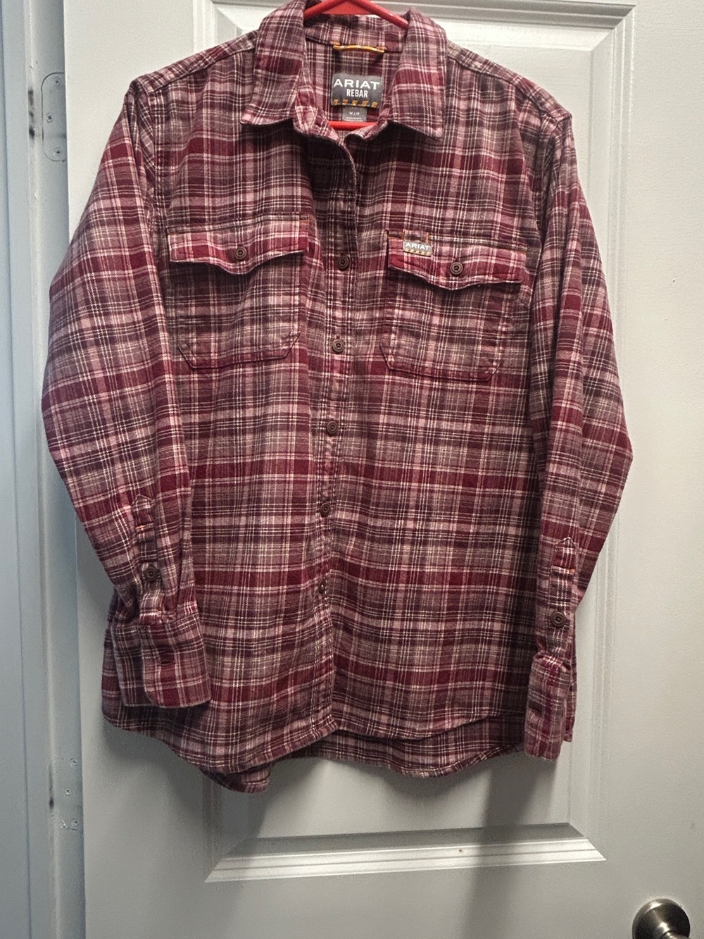 Ariat women’s Maroon Plaid Button-Up Shirt
